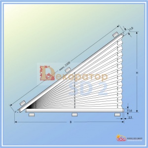 Плиссе потолочное RSG Cosiflor SD 2 треугольник глухой - Плиссе 25мм RSG Декоратор штор