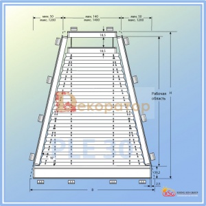 Плиссе потолочное RSG Cosiflor PLE 30 Трапеция (электропривод) - Плиссе 25мм RSG Декоратор штор
