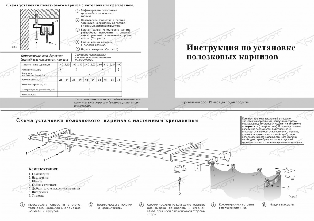 Карниз потолочный схема