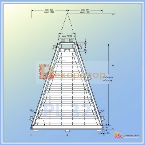 Плиссе потолочное RSG Cosiflor PL 32 Треугольник -  Декоратор штор