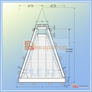 Плиссе потолочное RSG Cosiflor PLE 32 Треугольник (элекрический привод) -  Декоратор штор